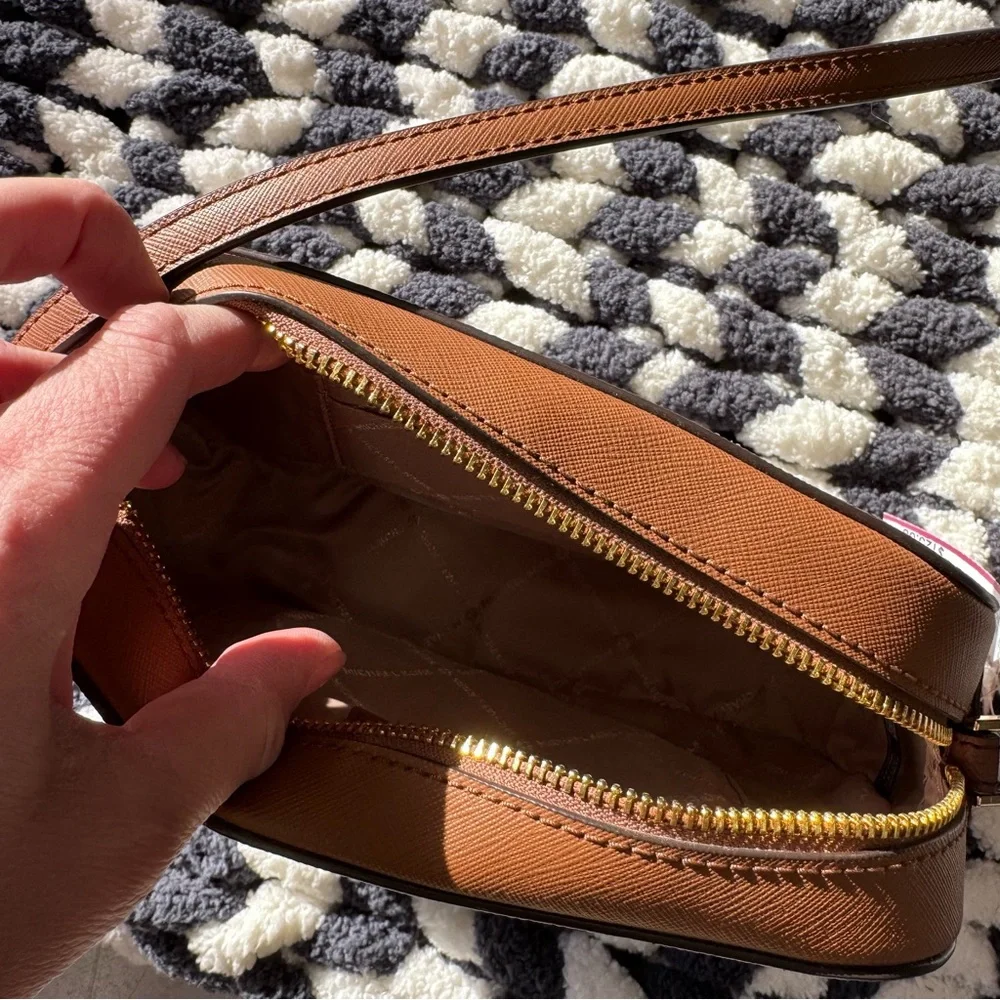 Michael Kors Tan and Brown large Crossbody Bag
